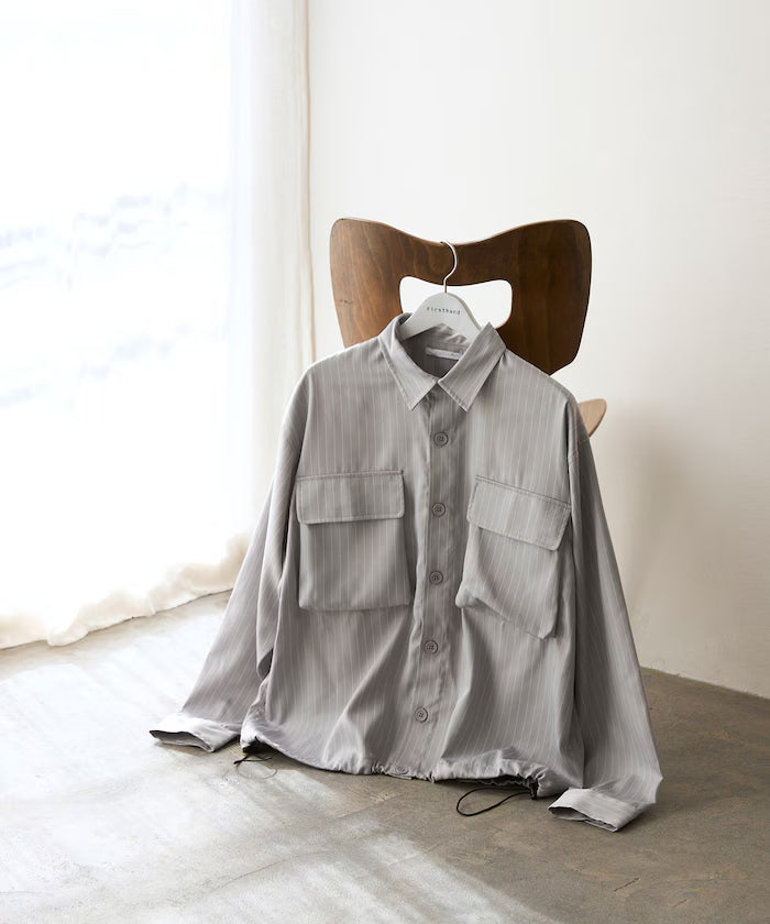 Spindle Stripe Shirt Jacket / Suitable for Setup