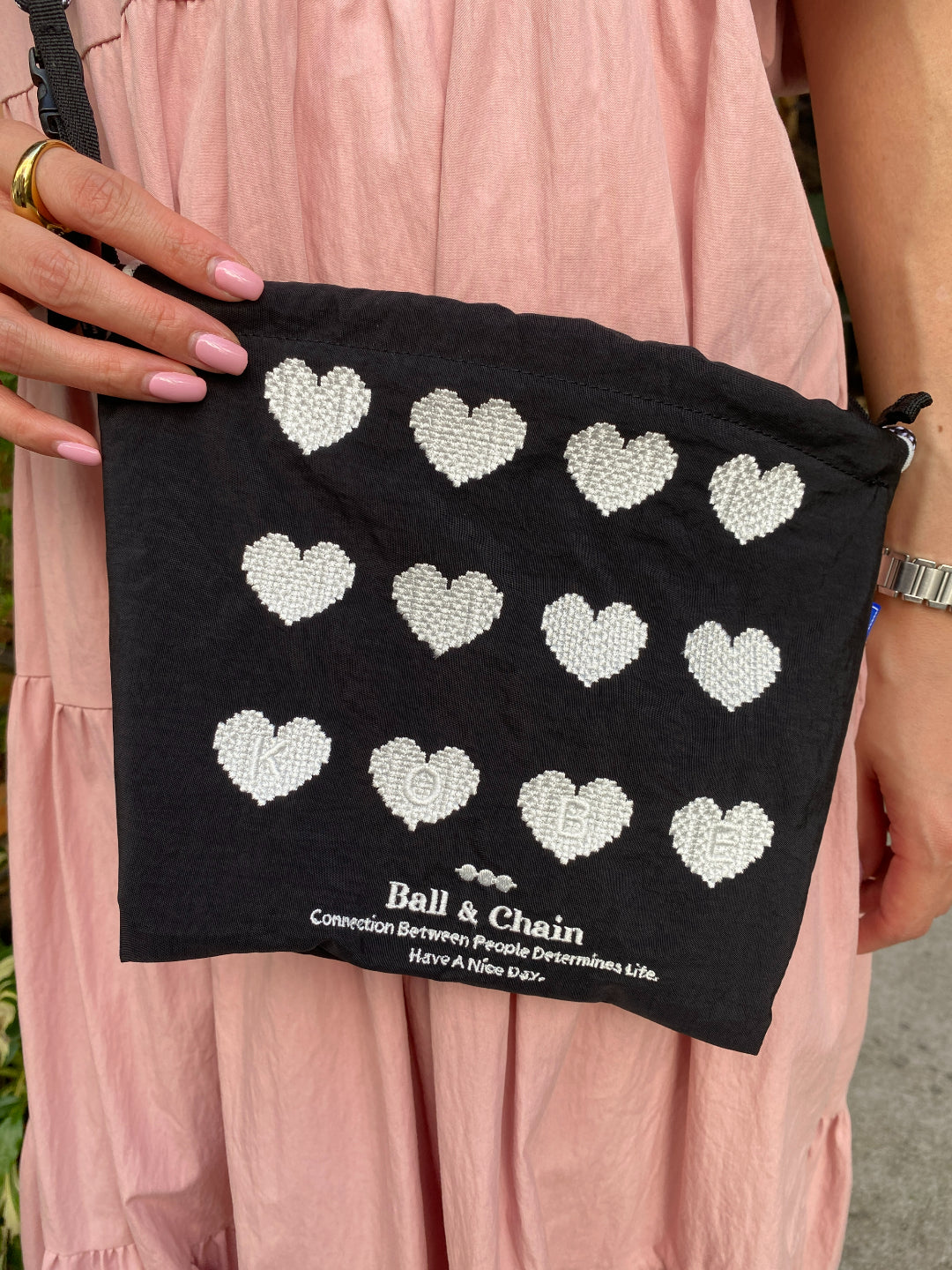 KOBE limited HEART (Kobe Limited Heart) Pouch #01BLACK-301448