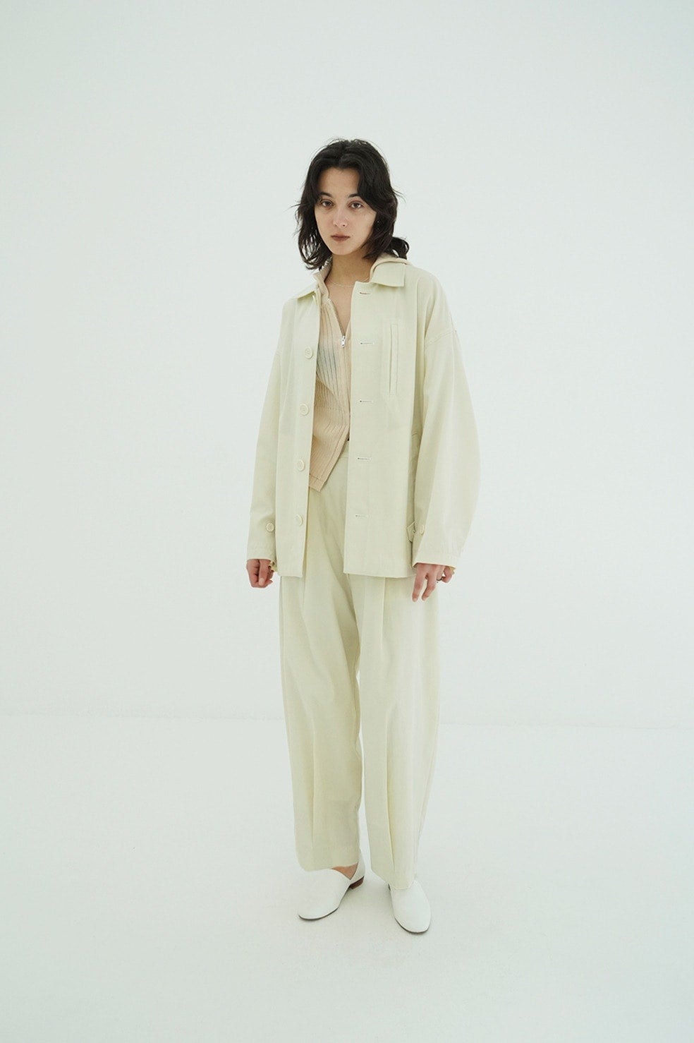 WOOL NYLON SINGLE JACKET