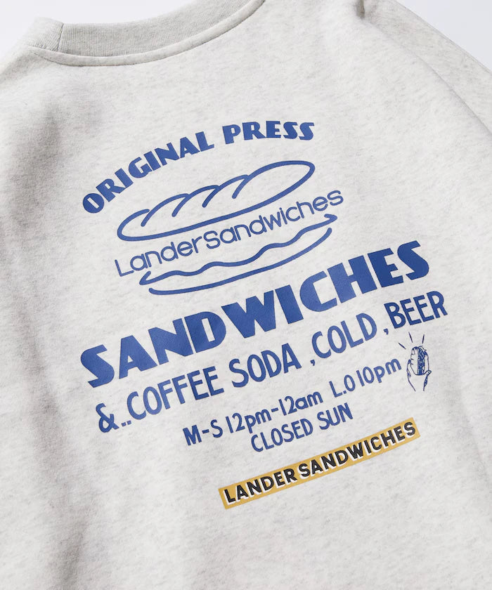 LANDER SANDWICHES×FREAK'S STORE/ Lander Limited Edition Big Silhouette Back Print Crewneck Sweat 【Limited Release】