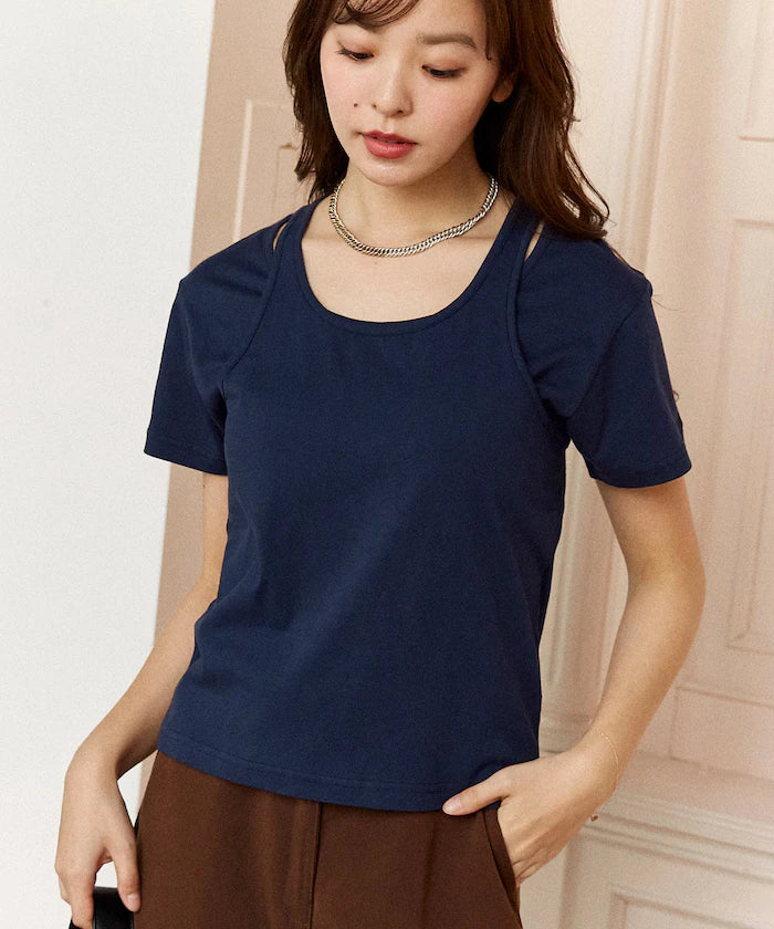 <Set Item> Tank Top Layered T-Shirt Limited Edition