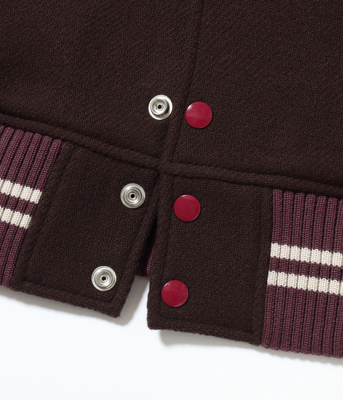 30oz. WOOL MELTON AWARD JACKET “MAVERICKS” (BROWN)