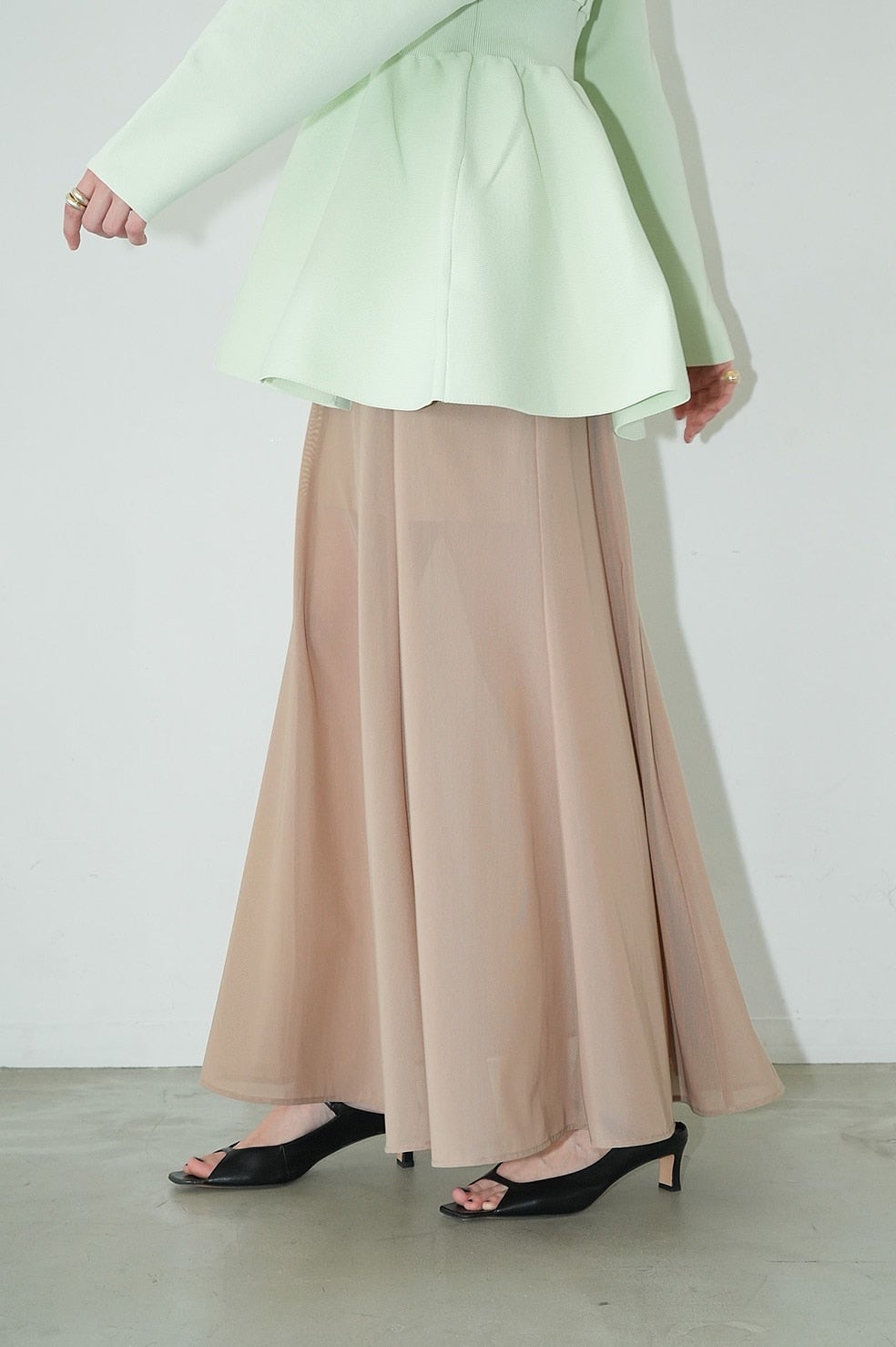 SHEER FLARE MERMAID SKIRT