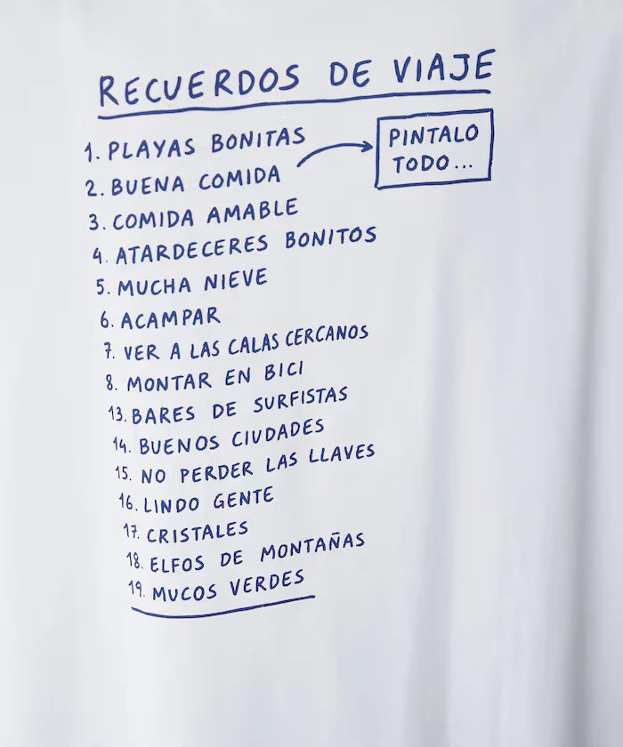 Love Pop Studio Travel Note Typography T-Shirt
