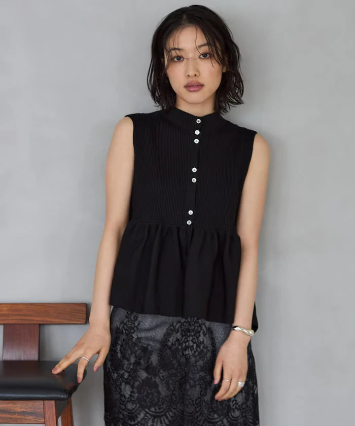 Japan Made Whole Garment Peplum Vest