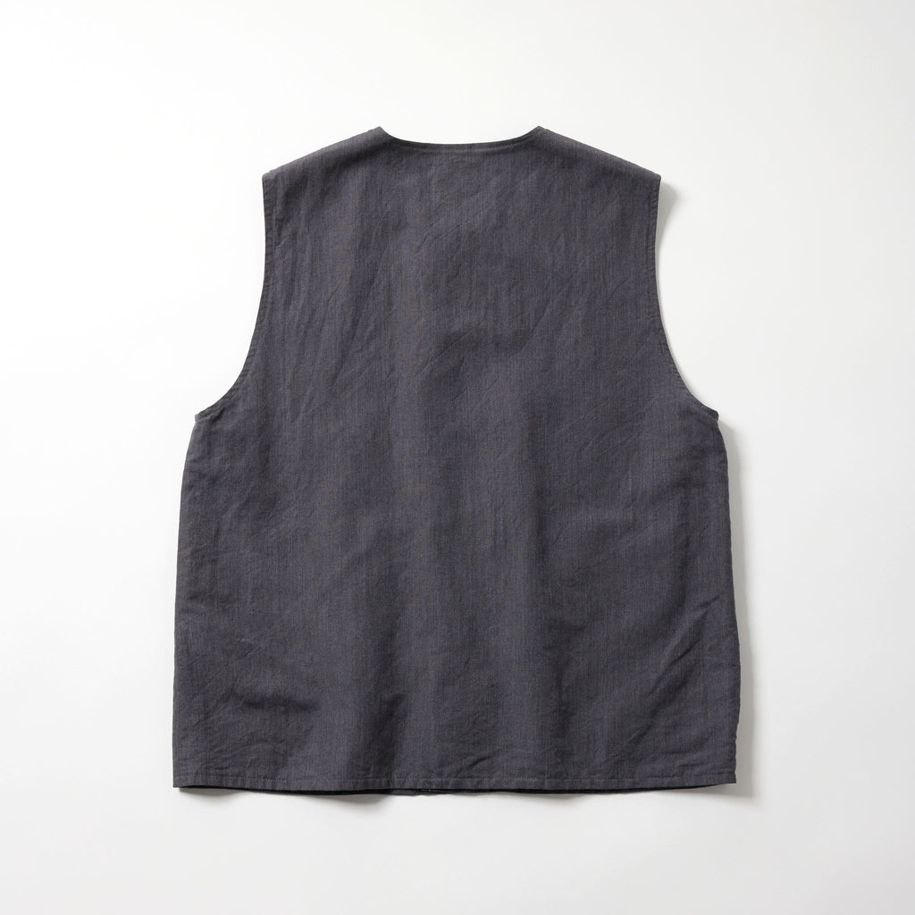GL15676 / LINEN × WOOL TROPICAL CREW NECK VEST