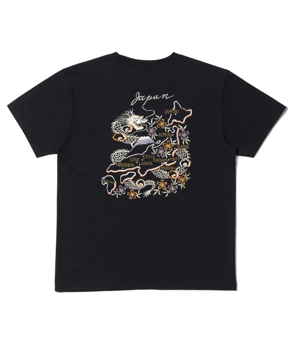 SUKA T-SHIRT EMBROIDERED “JAPAN MAP”