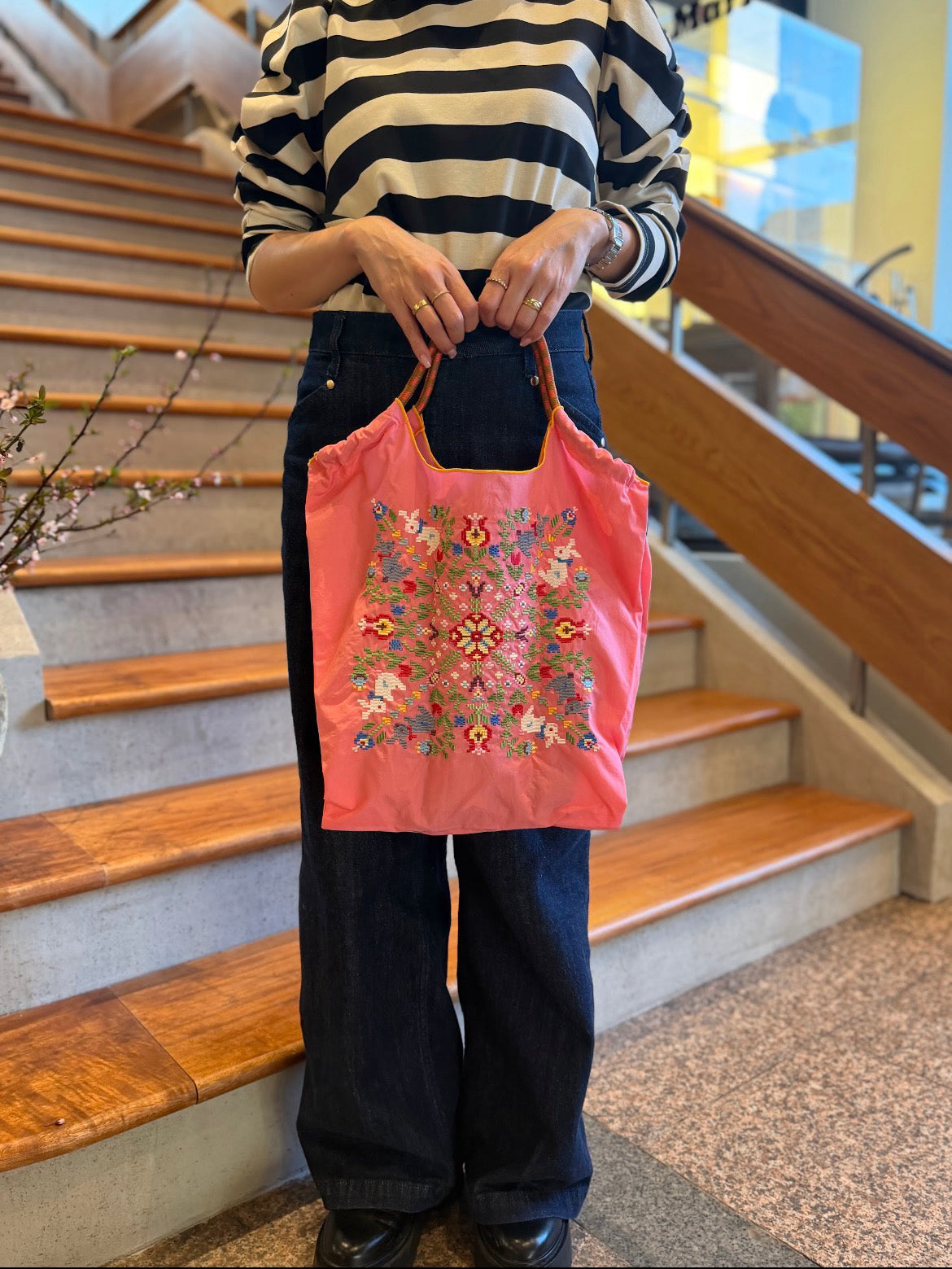 WITH FLOWER(Rabbit and Flowers)M#35L/PINK-301074