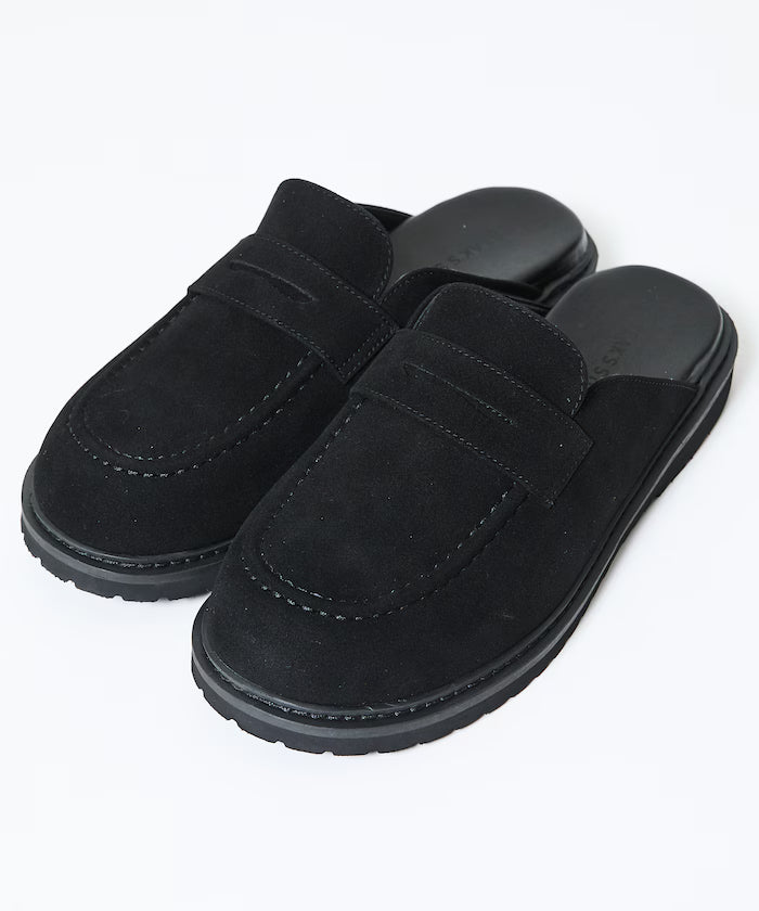 Velour Leatherette Loafer Mule / Slip-on [23~28cm] 【Limited Edition】