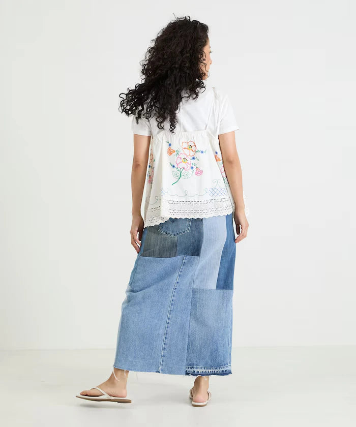 India Shoulder Ribbon Embroidered Remake Style Camisole