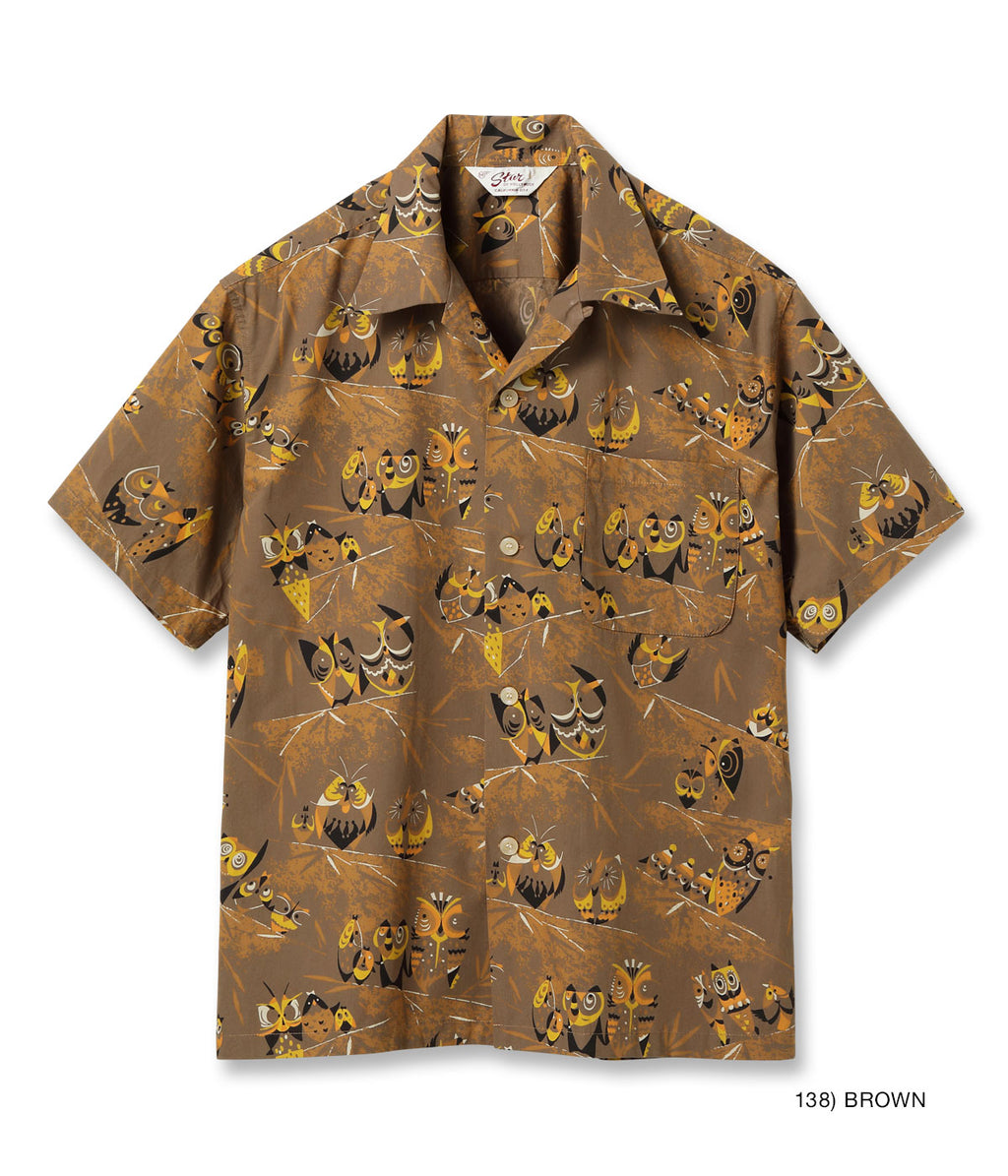 TYPEWRITER COTTON OPEN SHIRT “OWL”