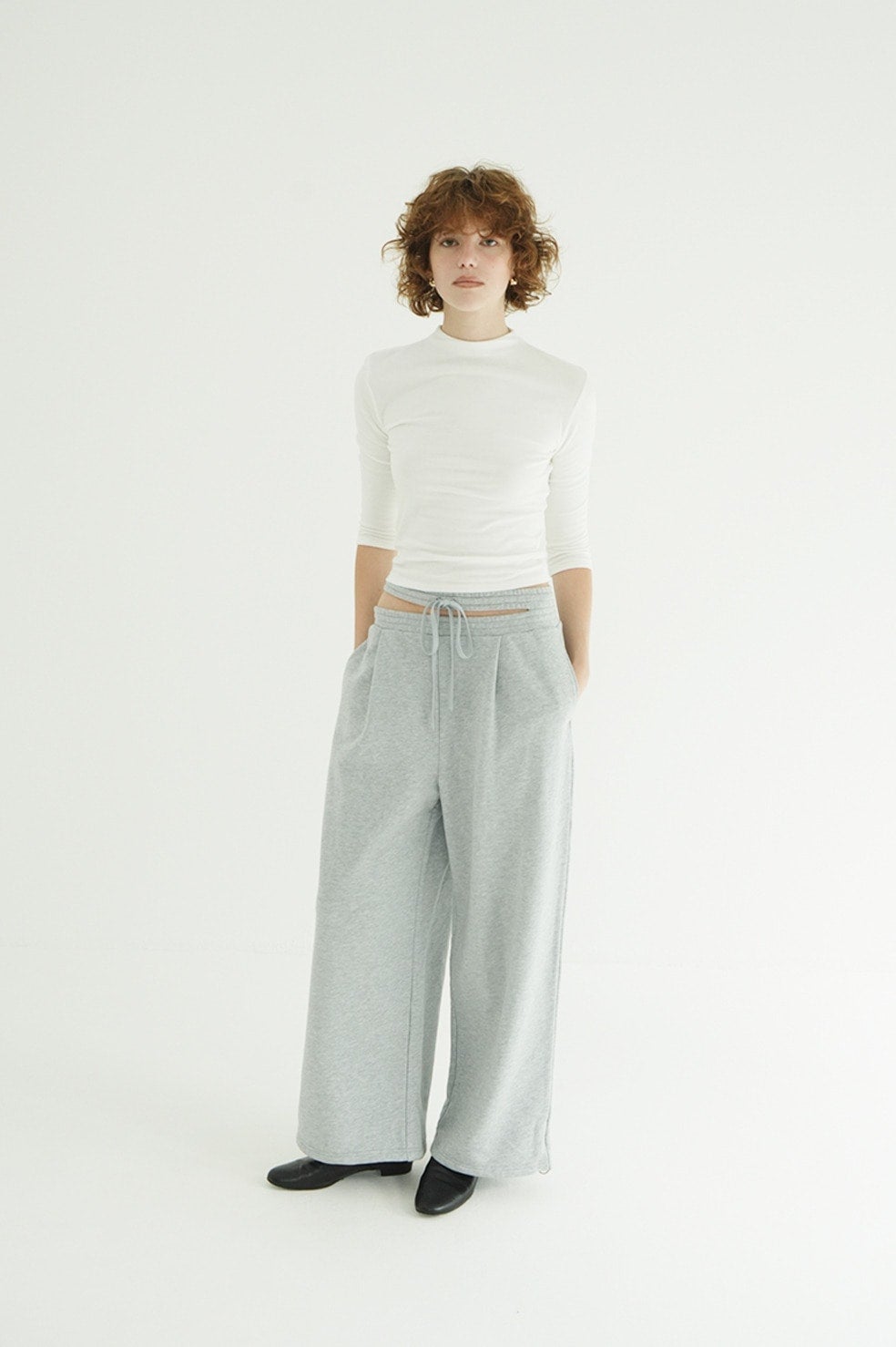 MOCK NECK MID SLEEVE TOPS