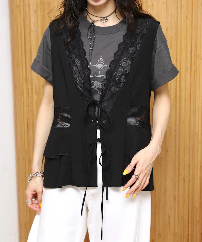 Switch Race Vintage Satin Ribbon Vest [Limited Release]