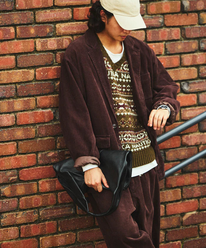 Triangle Leather Marche Bag