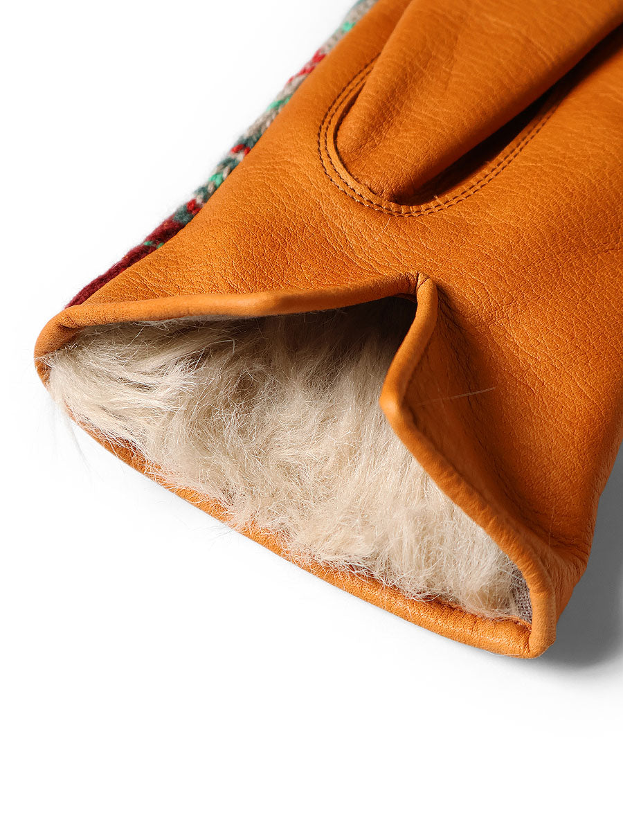 Leather x Fair Isle Gloves