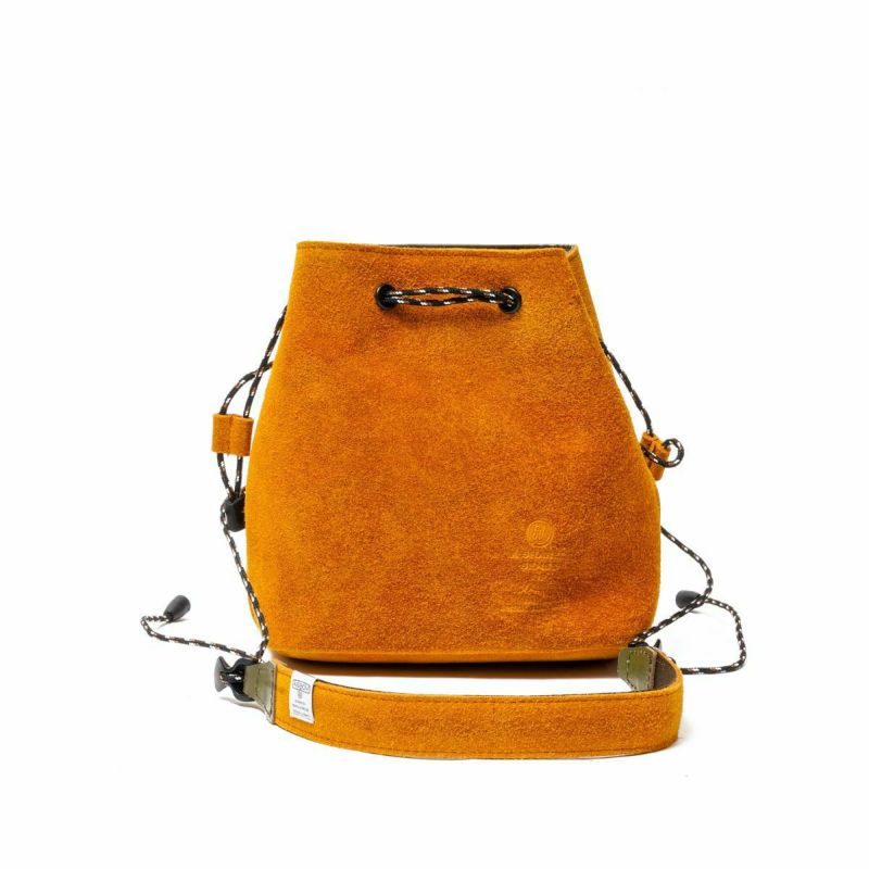 WATER PROOF SUEDE MINI DROW STRING SHOULDER/ORANGE