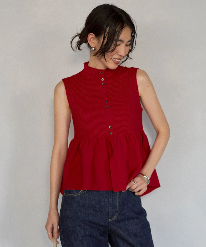 Japan Made Whole Garment Peplum Vest