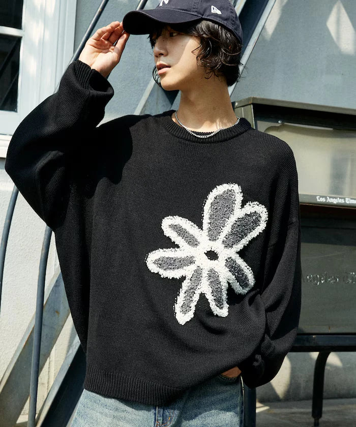 Boucle Flower Pullover Knit [Limited Edition]