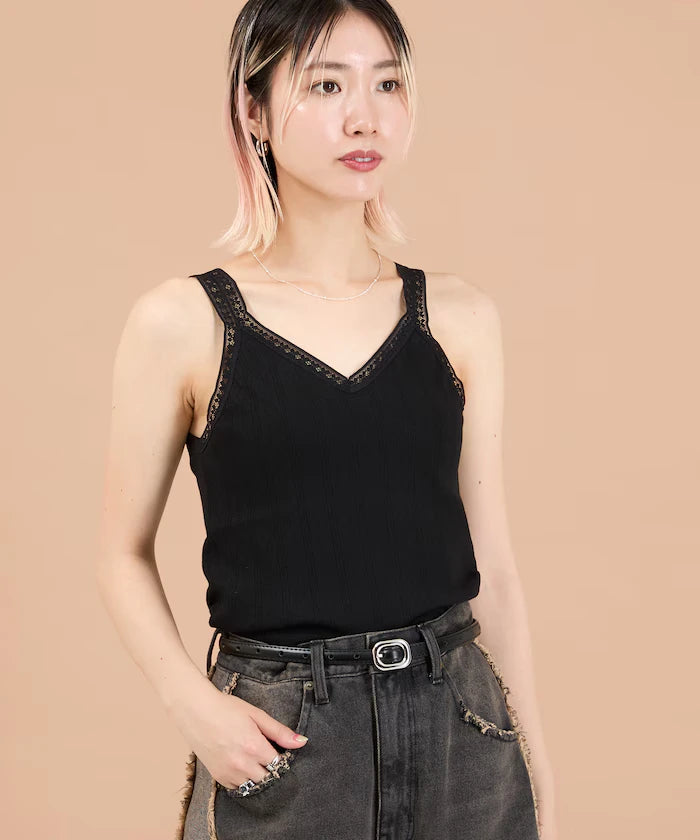 Eyelet Lace V-Neck Camisole