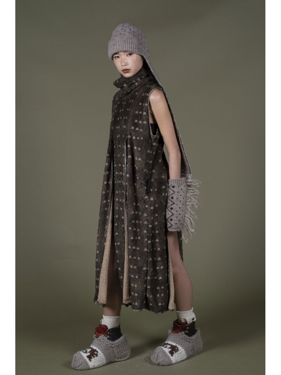 Iris Pattern Fleece Lamp Dress