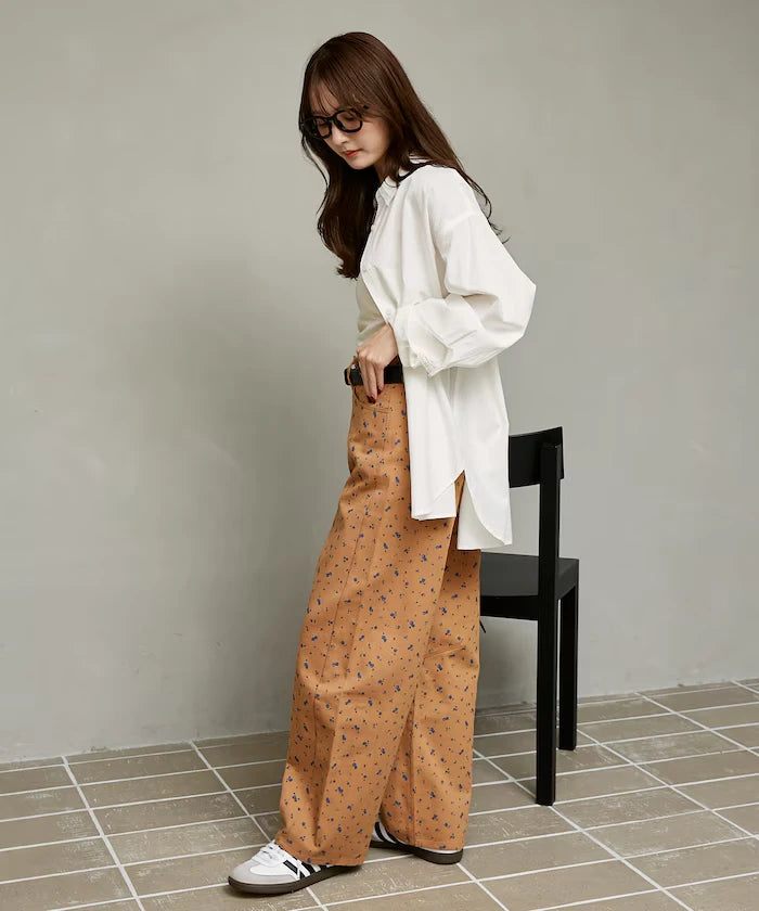 Floral Print Curved Pants Limited Edition