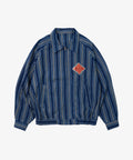 bingo kasuri zip up blouson yellow navy stripe