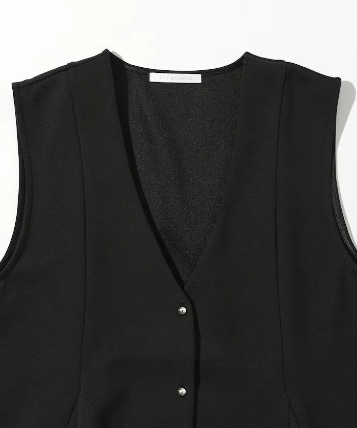 Peplum Silhouette V-Neck Gilet / Vest