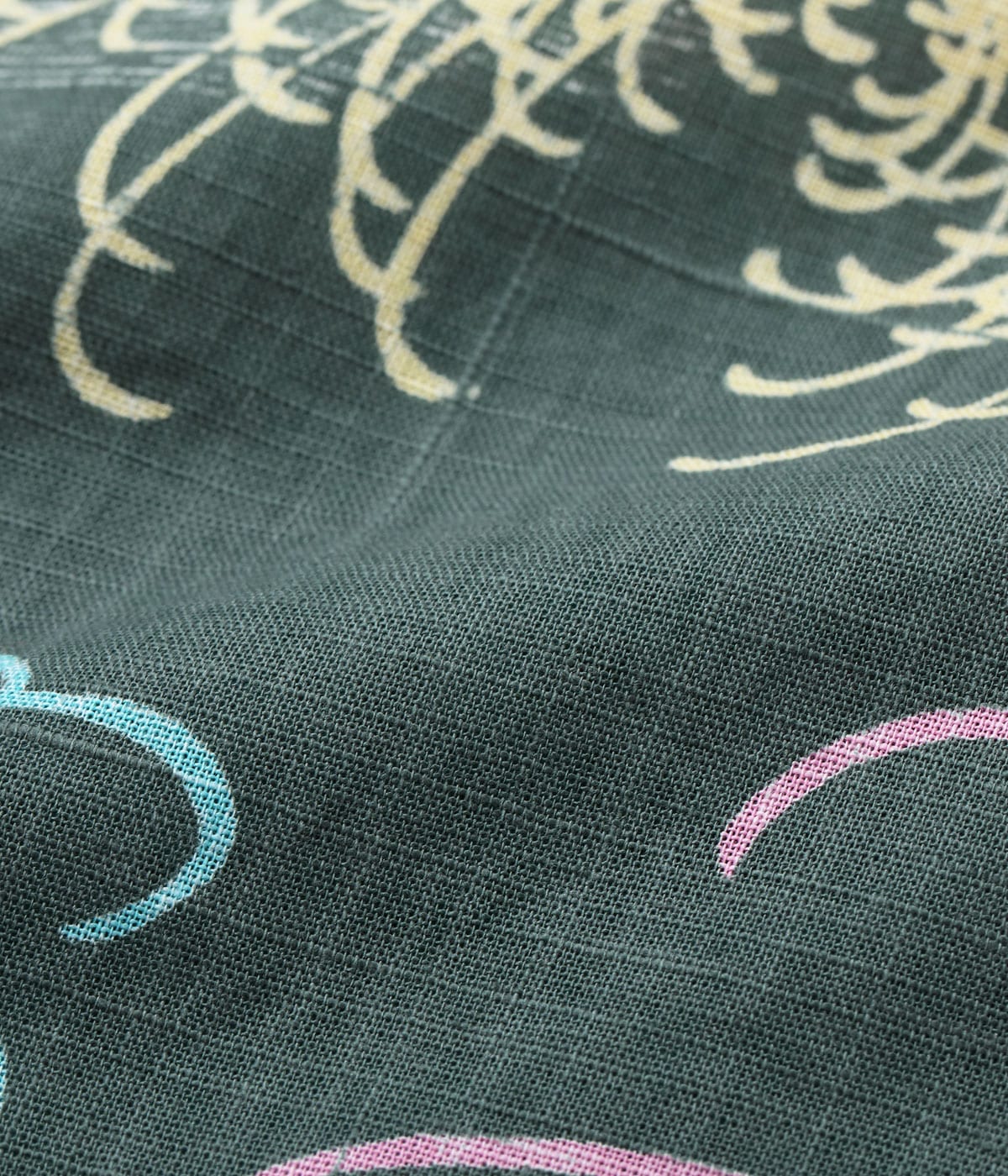 Cotton Linen Slubyarn Hawaiian Shirt 'Chrysanthemum'