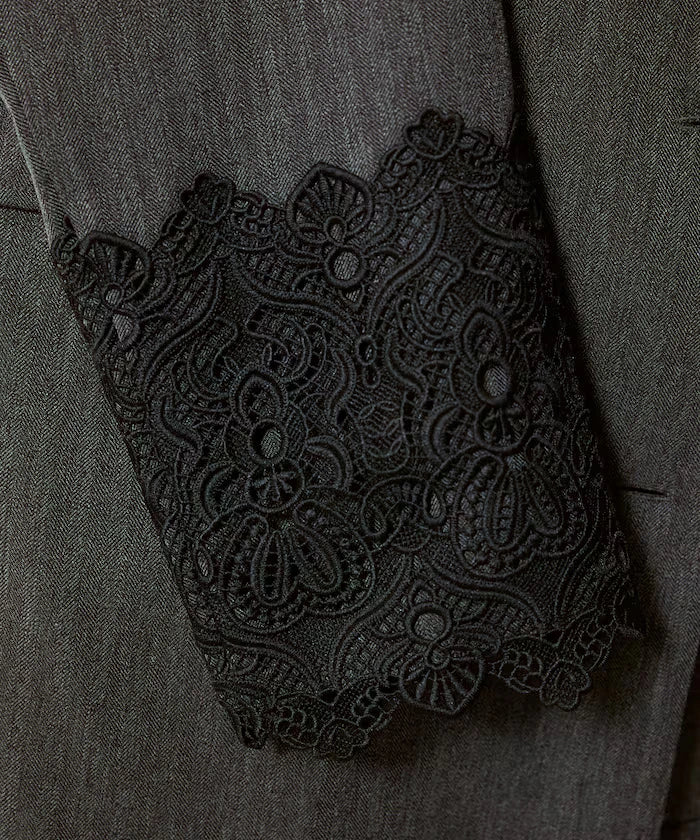 Lace Cuff Tailored Jacket