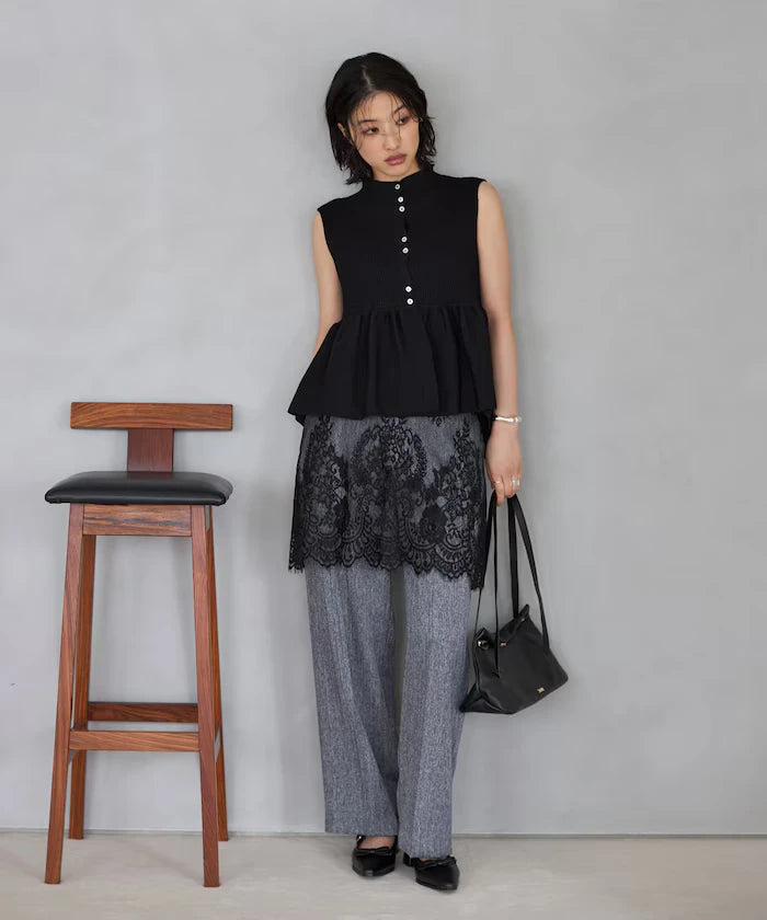 Japan Made Whole Garment Peplum Vest