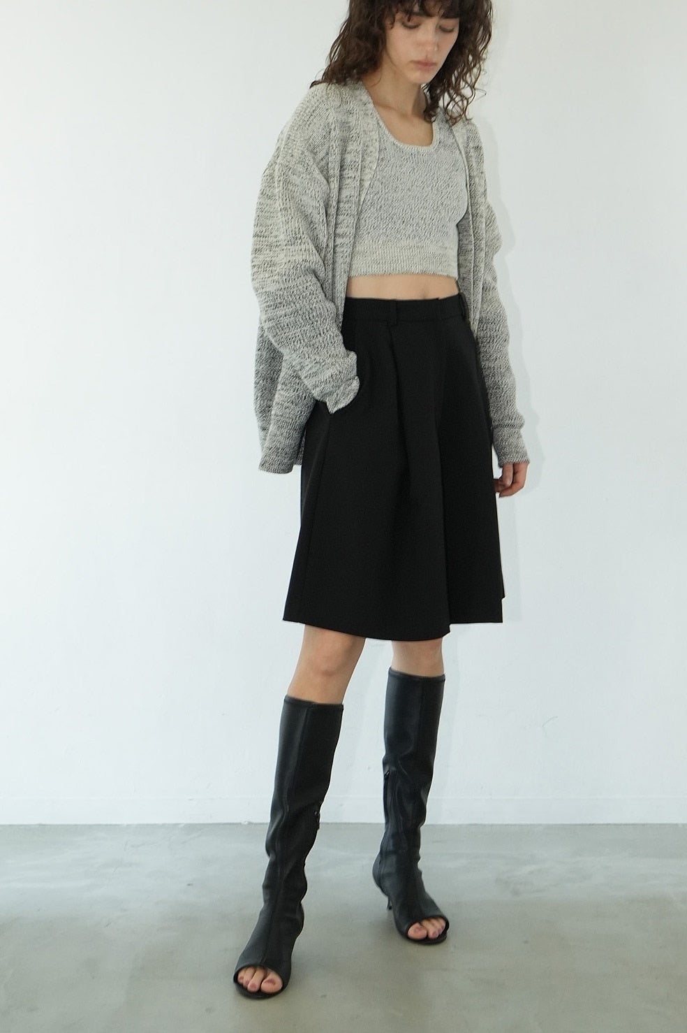 STRETCH OPEN TOE BOOTS