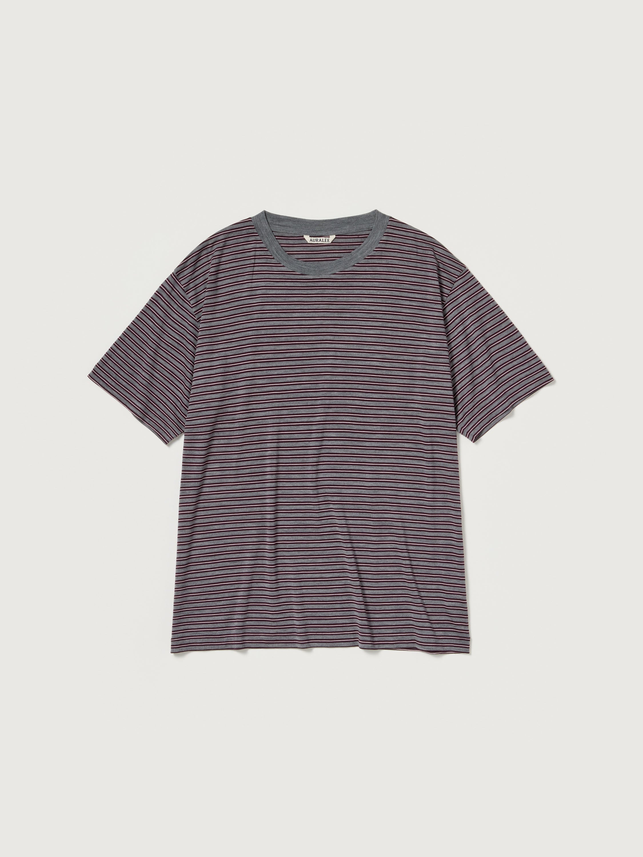 SOFT SMOOTH WOOL STRIPE JERSEY TEE