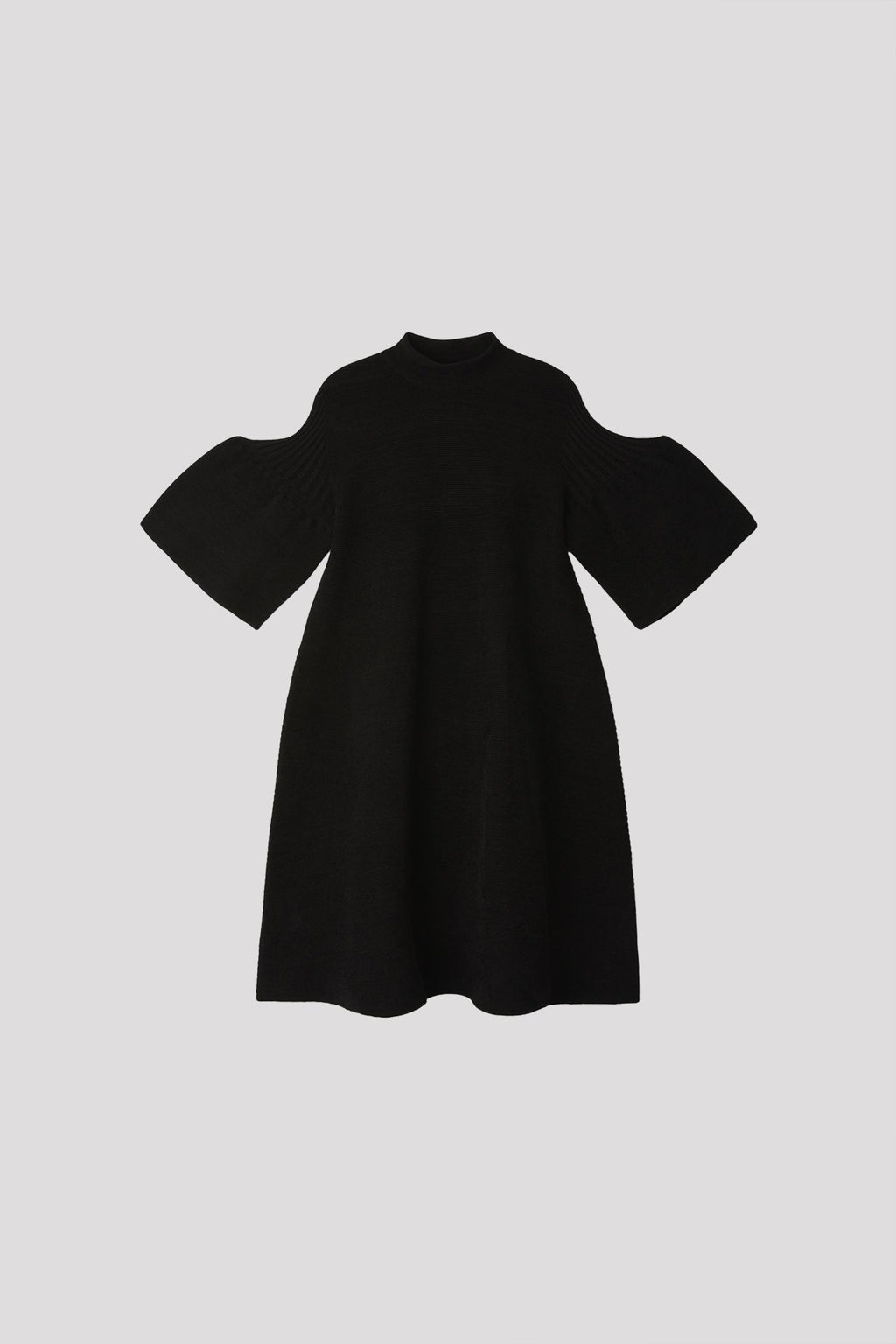 POTTERY VELVET SHORT BELL SLEEVE FLARE MINI DRESS