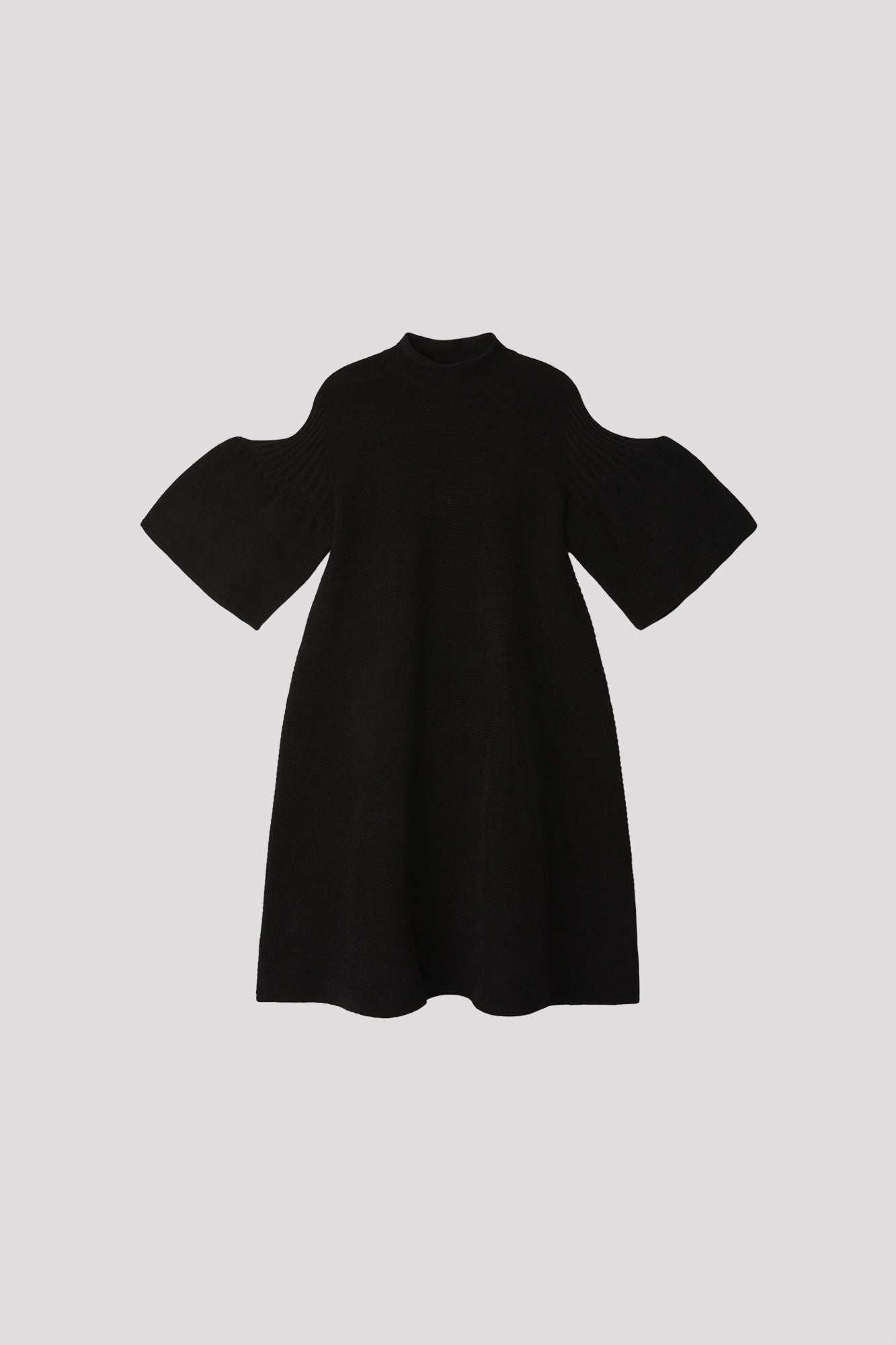 POTTERY VELVET SHORT BELL SLEEVE FLARE MINI DRESS