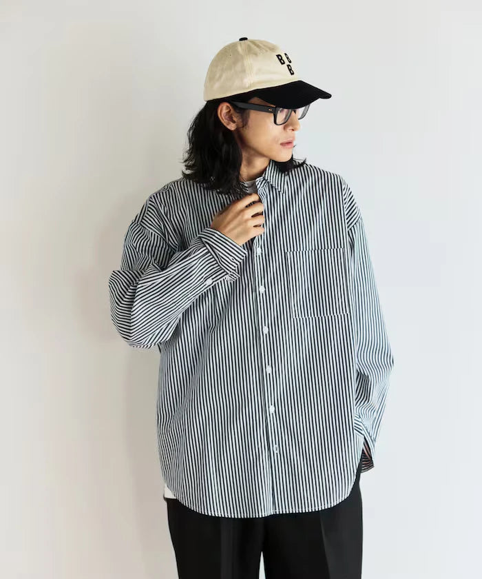 <New Color Added> Relaxed Fit Broad Shirt / Regular Collar / Long Sleeve