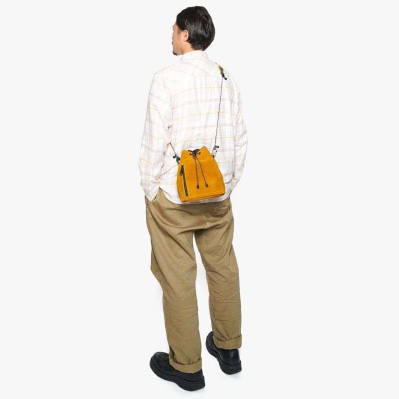 WATER PROOF SUEDE DRAWSTRING BAG/ WINE