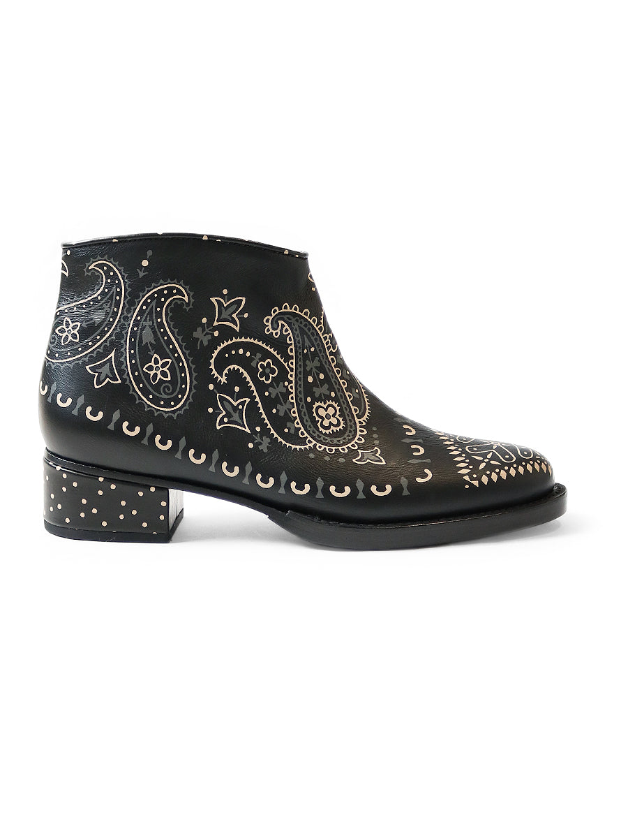 Leather Bandana pt Short Boots