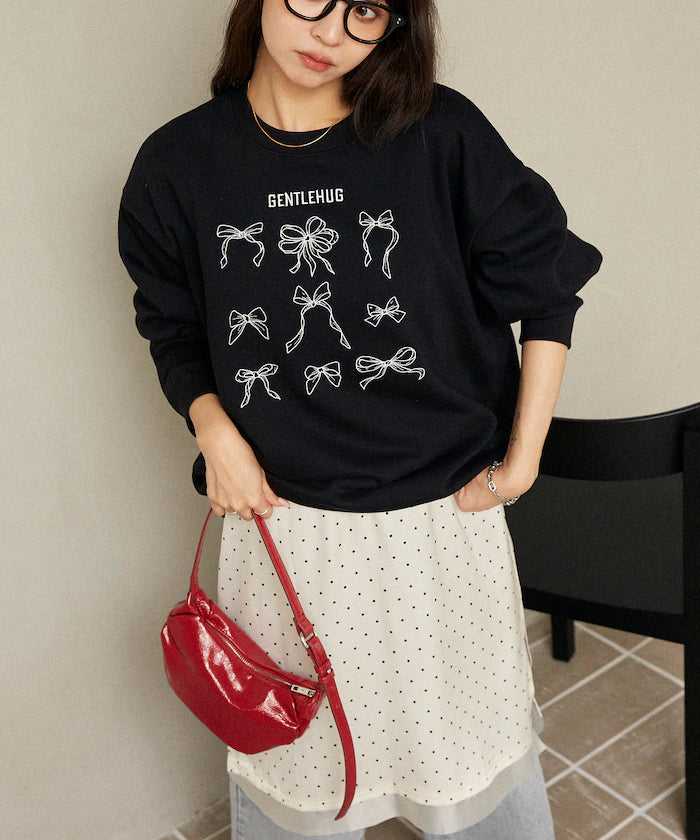 Ribbon Embroidery Crew Sweat Limited Edition