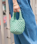 Lurex Yarn Hand Knitted 2WAY Bag