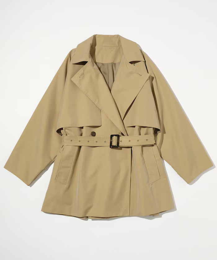 Mid-length T/C Chambray Trench Coat