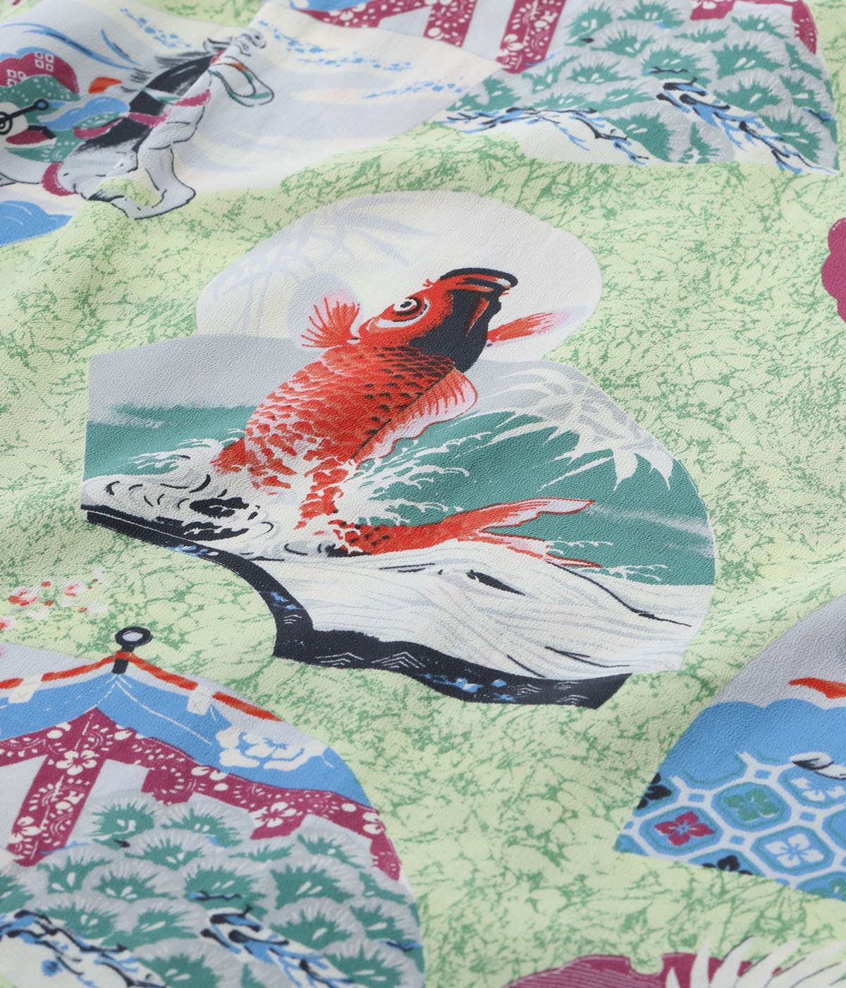 Rayon Hawaiian Shirt 'Japanese Quaint Design'