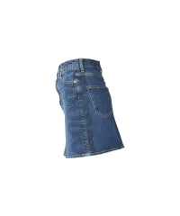 Snake Loop Tight Denim Skirt