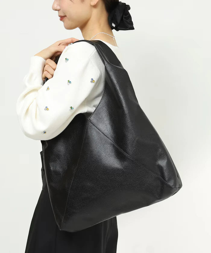 Triangle Leather Marche Bag