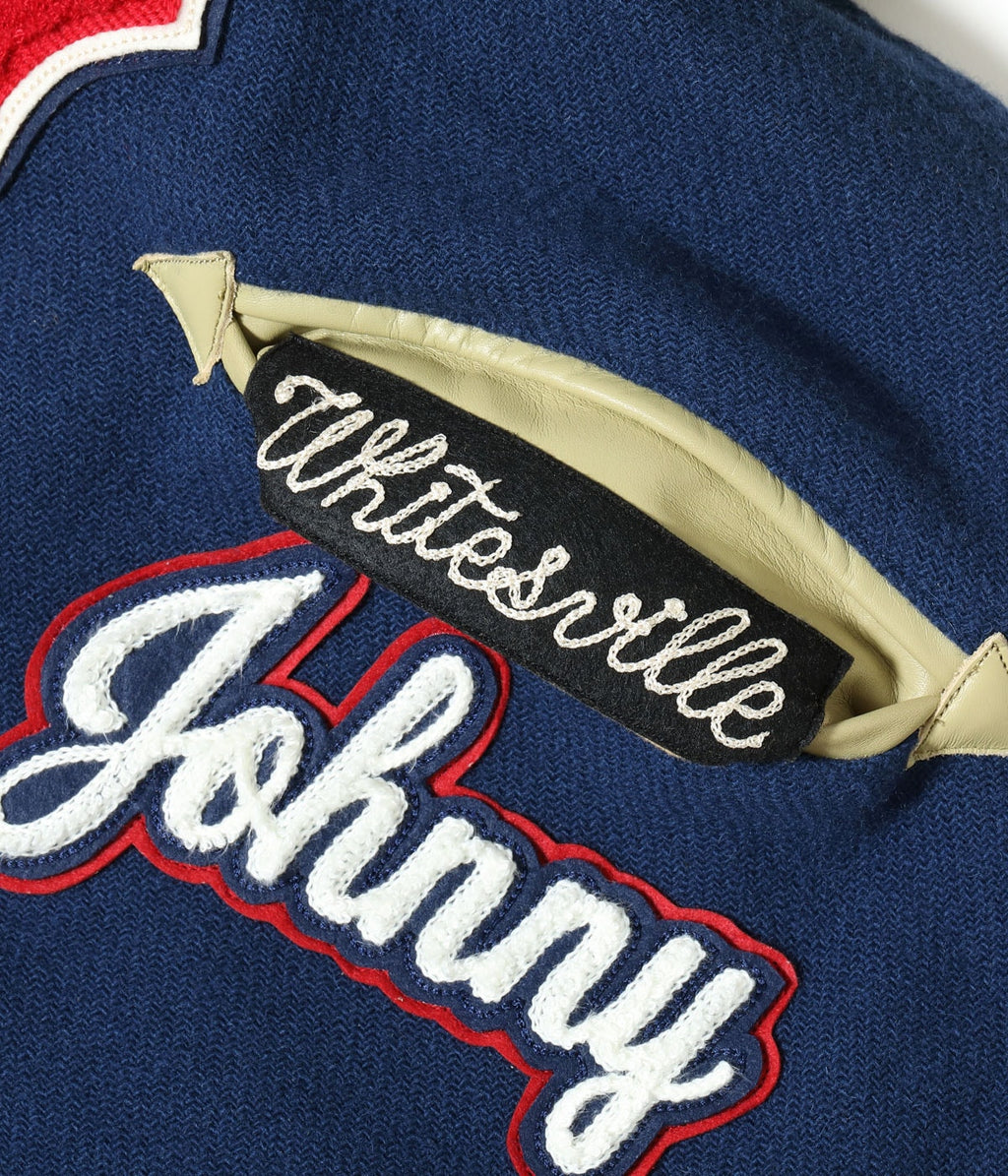 30oz. WOOL MELTON AWARD JACKET “BULLDOGS” (NAVY)