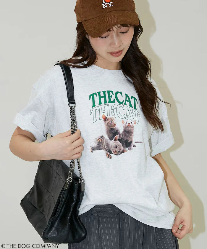 THE DOG / THE CAT Collegiate Style T-Shirt Limited Edition