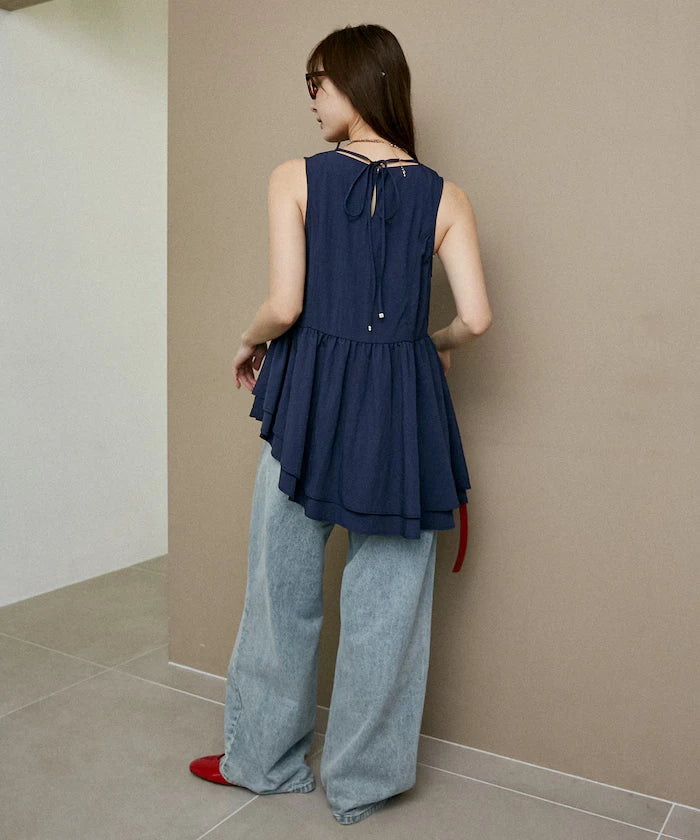 Nylon Washer Asymmetrical Blouse Limited Edition