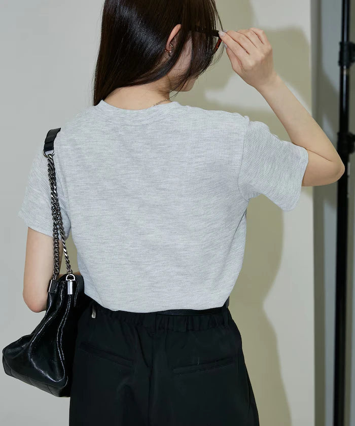 Light Waffle Henley Neck T-Shirt Limited Edition