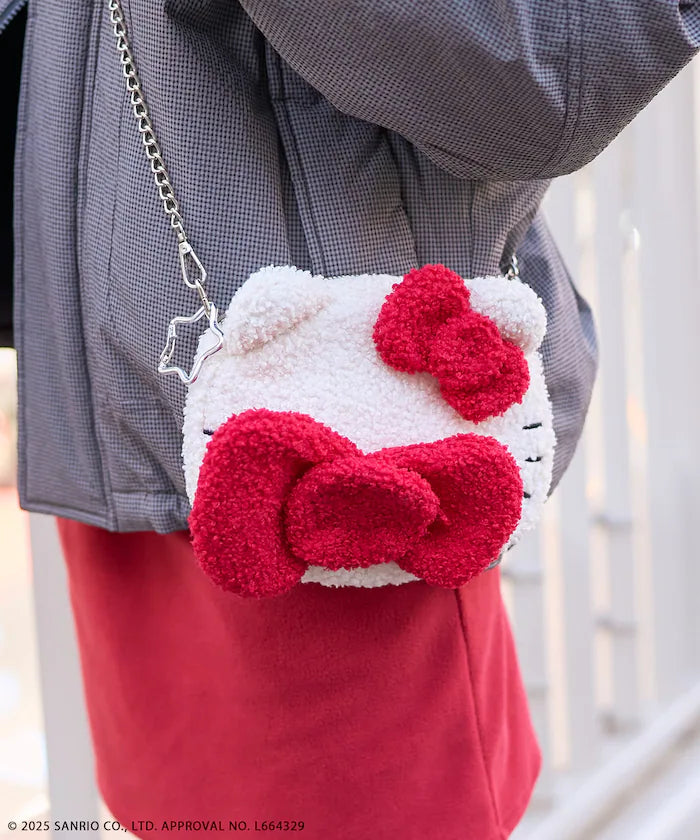 Hello Kitty Fuzzy Pouch Chain Bag