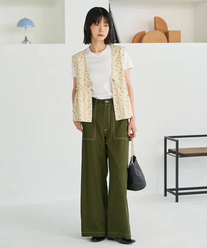 Peplum Gathered Vest <Set Up Compatible>