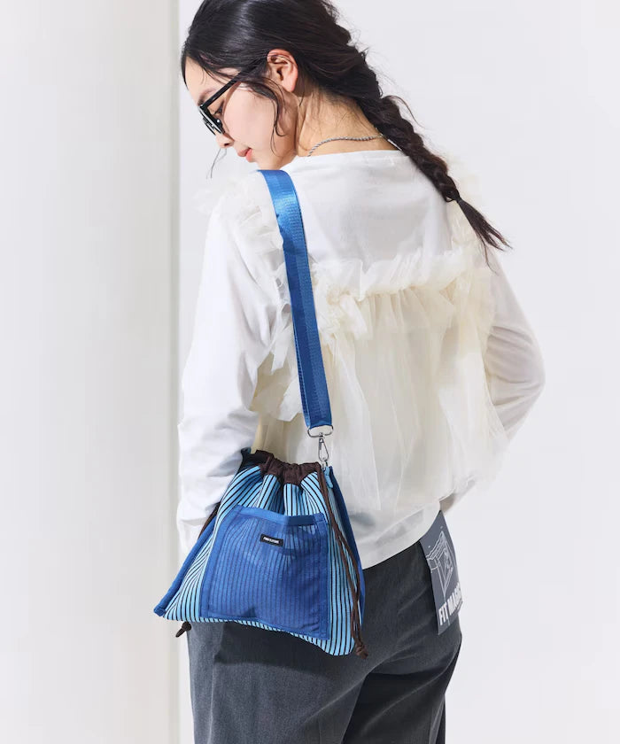 Multiway Color Knit Frill Shoulder Bag